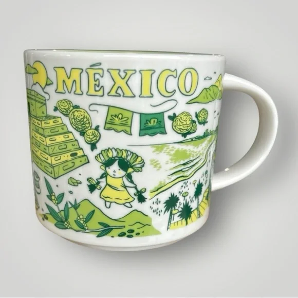 Hola! MEXICO Starbucks Green Collectible Souvenir 14oz Coffee Mug Cup New - Picture 7 of 12
